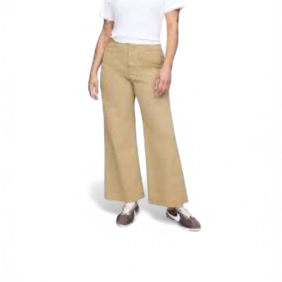 Gap Modern Fit Corduroy Cropped & Cuffed Pants - NWT, Size 10, Khaki - Picture 1 of 8